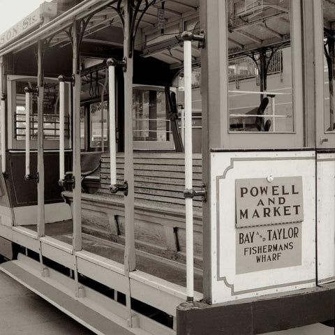 Cable Car Interior - 6 Gold Ornate Wood Framed Art Print with Double Matting by Blaustein, Alan