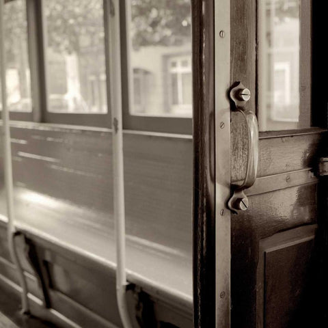 Cable Car Interior - 5 Gold Ornate Wood Framed Art Print with Double Matting by Blaustein, Alan