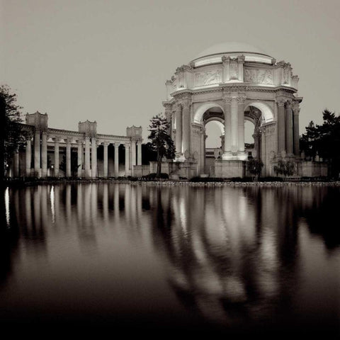 Palace Of Fine Arts - 3 White Modern Wood Framed Art Print by Blaustein, Alan