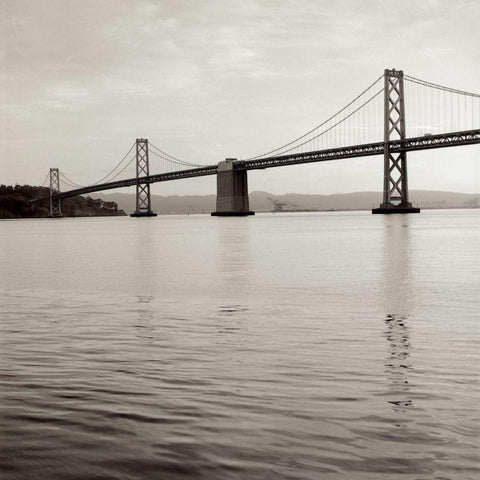 Bay Bridge - 2 Black Modern Wood Framed Art Print with Double Matting by Blaustein, Alan