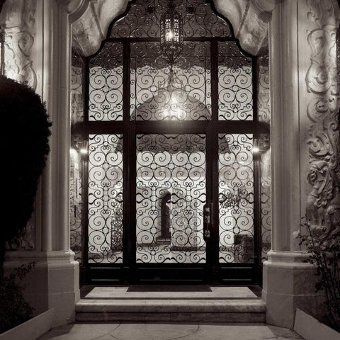 Broadway Portico - 1 Black Ornate Wood Framed Art Print with Double Matting by Blaustein, Alan
