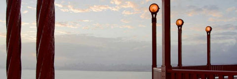 Golden Gate Bridge - 41 White Modern Wood Framed Art Print with Double Matting by Blaustein, Alan