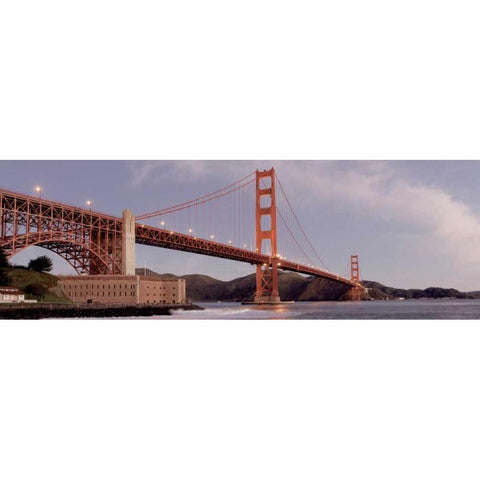 Golden Gate Bridge - 40 Gold Ornate Wood Framed Art Print with Double Matting by Blaustein, Alan