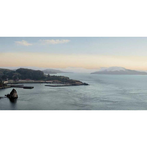 Bay Pano - 116 White Modern Wood Framed Art Print by Blaustein, Alan