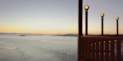 Golden Gate Bridge - 39 White Modern Wood Framed Art Print with Double Matting by Blaustein, Alan