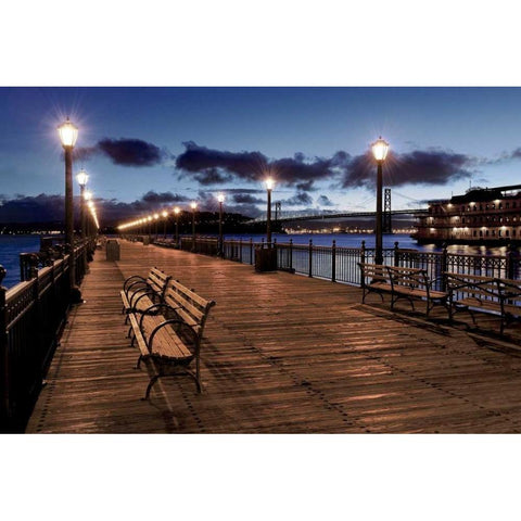 Broadway Pier - 22 Black Modern Wood Framed Art Print by Blaustein, Alan