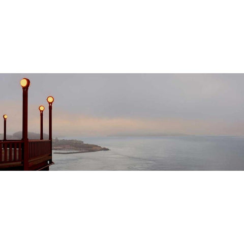 Golden Gate Bridge Pano - 129 Gold Ornate Wood Framed Art Print with Double Matting by Blaustein, Alan