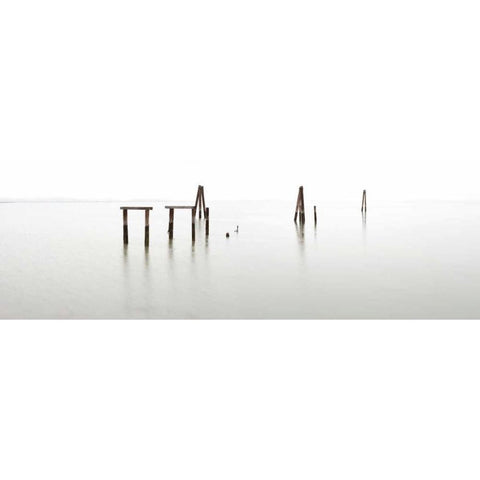 Antique Pier - 135 Gold Ornate Wood Framed Art Print with Double Matting by Blaustein, Alan