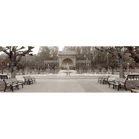 Golden Gate Park Pano - 2 Black Modern Wood Framed Art Print with Double Matting by Blaustein, Alan