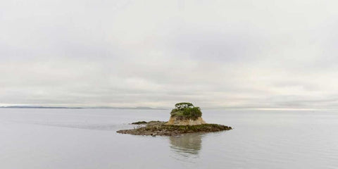 Bay Island Pano - 132 Black Ornate Wood Framed Art Print with Double Matting by Blaustein, Alan