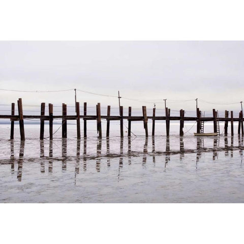 Antique Pier - 78 White Modern Wood Framed Art Print by Blaustein, Alan