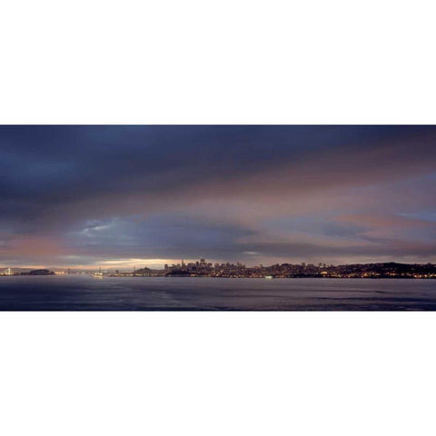 SF Skyline - 101 White Modern Wood Framed Art Print by Blaustein, Alan