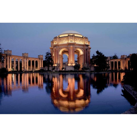 Palace of Fine Arts - 102 Gold Ornate Wood Framed Art Print with Double Matting by Blaustein, Alan