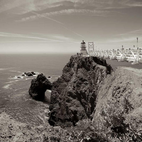 Point Bonita - 1 Black Modern Wood Framed Art Print with Double Matting by Blaustein, Alan