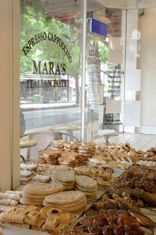 MaraÃ¢â‚¬â„¢s Pastry - 140 Black Ornate Wood Framed Art Print with Double Matting by Blaustein, Alan