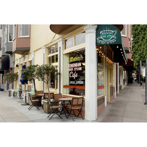 MarioÃ¢â‚¬â„¢s Cigar Store - 136 Black Modern Wood Framed Art Print by Blaustein, Alan