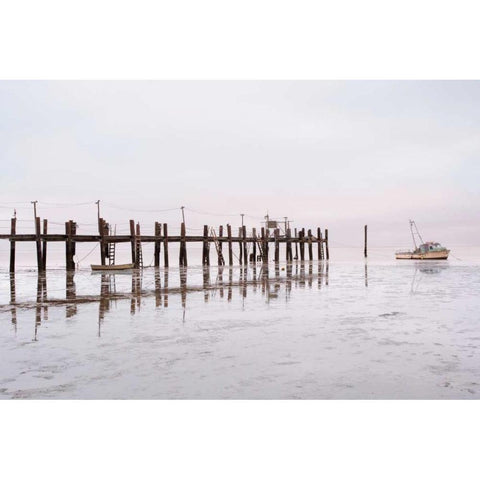 Antique Pier - 103 White Modern Wood Framed Art Print by Blaustein, Alan