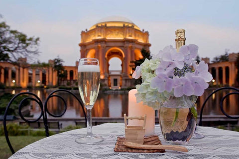 Dream Cafe Palace Of Fine Art - 23 White Modern Wood Framed Art Print with Double Matting by Blaustein, Alan