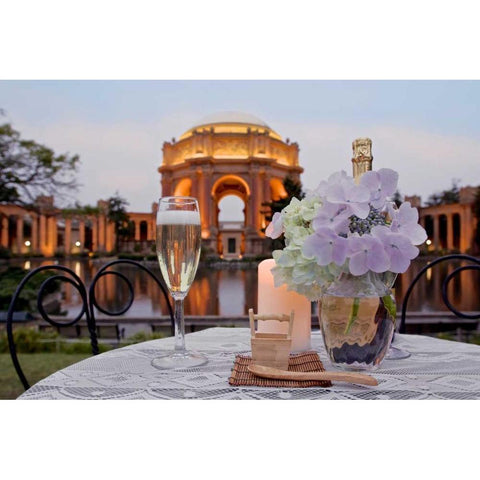 Dream Cafe Palace Of Fine Art - 23 White Modern Wood Framed Art Print by Blaustein, Alan