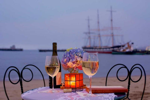 Dream Cafe Hyde St Pier - 34 Black Ornate Wood Framed Art Print with Double Matting by Blaustein, Alan