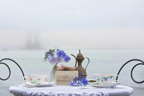 Dream Cafe Golden Gate Bridge - 60 Black Ornate Wood Framed Art Print with Double Matting by Blaustein, Alan