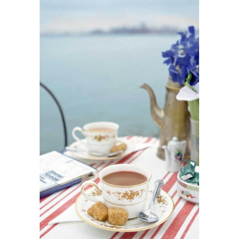 Dream Cafe Golden Gate Bridge - 68 Gold Ornate Wood Framed Art Print with Double Matting by Blaustein, Alan