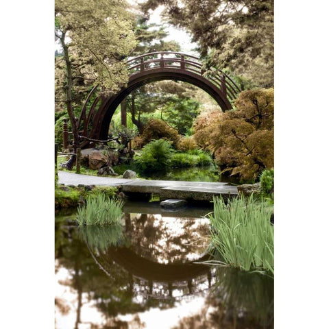 Japanese Bridge - 2 White Modern Wood Framed Art Print by Blaustein, Alan