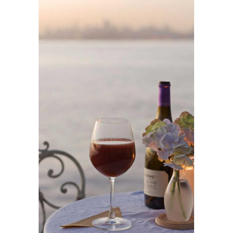 Dream Cafe Golden Gate Bridge - 73 Black Modern Wood Framed Art Print by Blaustein, Alan