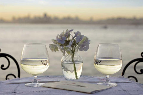 Dream Cafe Golden Gate Bridge - 83 Black Ornate Wood Framed Art Print with Double Matting by Blaustein, Alan