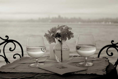 Dream Cafe Golden Gate Bridge - 84 Black Ornate Wood Framed Art Print with Double Matting by Blaustein, Alan