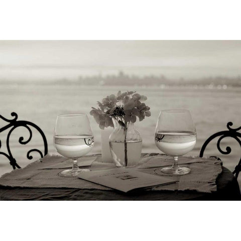 Dream Cafe Golden Gate Bridge - 84 Black Modern Wood Framed Art Print with Double Matting by Blaustein, Alan