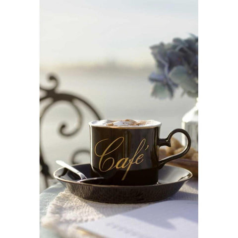 Dream Cafe Golden Gate Bridge - 85 Gold Ornate Wood Framed Art Print with Double Matting by Blaustein, Alan