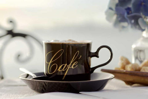 Dream Cafe Golden Gate Bridge - 86 White Modern Wood Framed Art Print with Double Matting by Blaustein, Alan