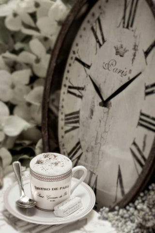 Dream Cafe Bistro De Paris - 41 White Modern Wood Framed Art Print with Double Matting by Blaustein, Alan