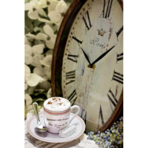 Dream Cafe Bistro De Paris - 40 White Modern Wood Framed Art Print by Blaustein, Alan