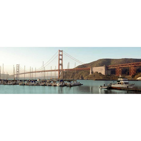 Golden Gate Bridge - 33 Gold Ornate Wood Framed Art Print with Double Matting by Blaustein, Alan