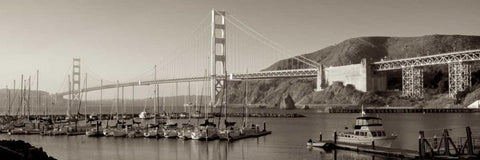 Golden Gate Bridge - 34 Black Ornate Wood Framed Art Print with Double Matting by Blaustein, Alan