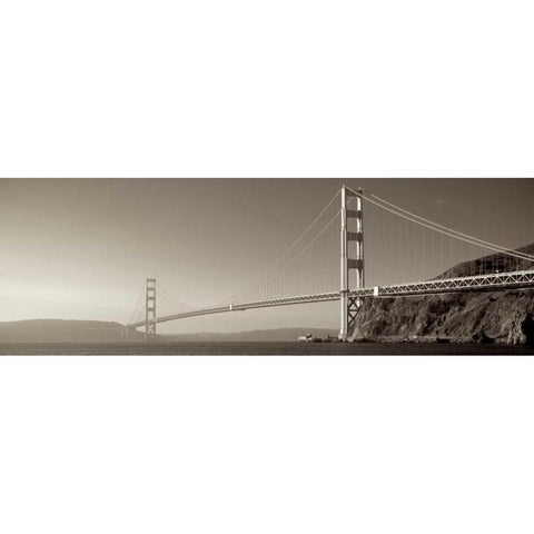 Golden Gate Bridge - 35 Gold Ornate Wood Framed Art Print with Double Matting by Blaustein, Alan