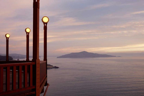 Golden Gate Bridge - 49 Black Ornate Wood Framed Art Print with Double Matting by Blaustein, Alan