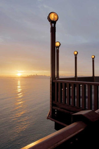 Golden Gate Bridge - 47 White Modern Wood Framed Art Print with Double Matting by Blaustein, Alan