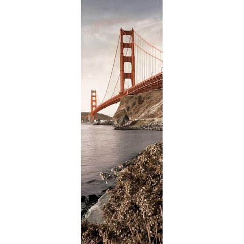 Golden Gate Bridge #1 Gold Ornate Wood Framed Art Print with Double Matting by Blaustein, Alan