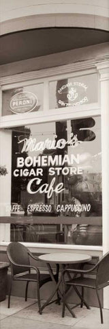 MarioÃ¢â‚¬â„¢s Cigar Store Pano - 1 White Modern Wood Framed Art Print with Double Matting by Blaustein, Alan