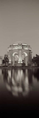 Palace Of Fine Arts Pano - 1 White Modern Wood Framed Art Print with Double Matting by Blaustein, Alan