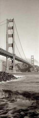 Golden Gate Bridge Pano - 2 White Modern Wood Framed Art Print with Double Matting by Blaustein, Alan