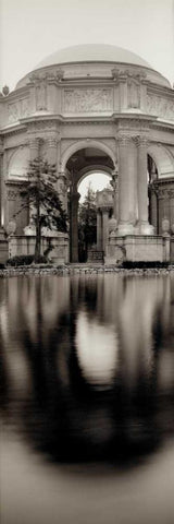 Palace Of Fine Arts Pano - 2 Black Ornate Wood Framed Art Print with Double Matting by Blaustein, Alan