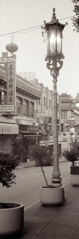 China Town Pano - 1 White Modern Wood Framed Art Print with Double Matting by Blaustein, Alan