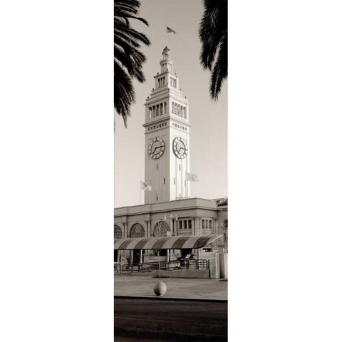 Ferry Blg Pano - 1 Gold Ornate Wood Framed Art Print with Double Matting by Blaustein, Alan
