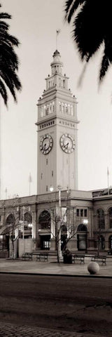 Ferry Blg Pano - 2 Black Ornate Wood Framed Art Print with Double Matting by Blaustein, Alan
