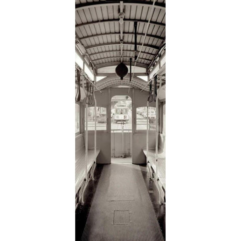 Cable Car Pano - 2 White Modern Wood Framed Art Print by Blaustein, Alan