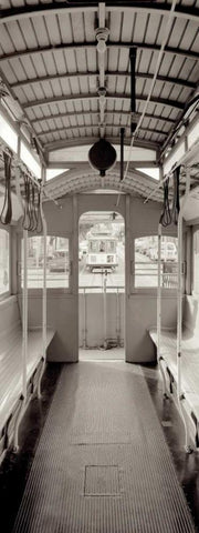 Cable Car Pano - 2 Black Ornate Wood Framed Art Print with Double Matting by Blaustein, Alan